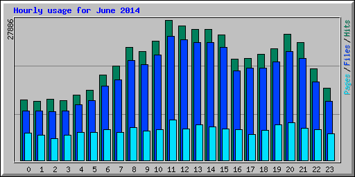 Hourly usage for June 2014