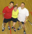 Paul Beecroft (left), with Moira and John Gallagher ...