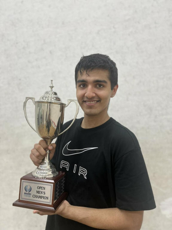 Abhay Singh with the trophy at the NSW Open