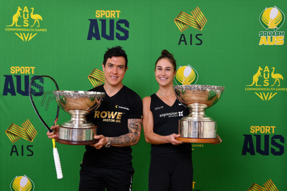 Miguel Rodriguez and Nele Gilis with the Australian Open titles