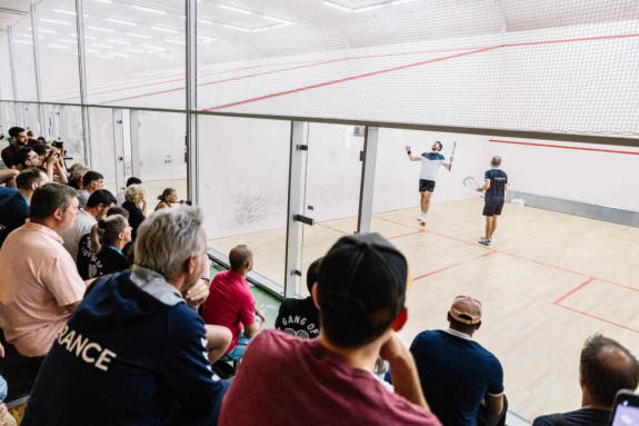 Auguste Dussourd celebrates his win over Gregoire Marche