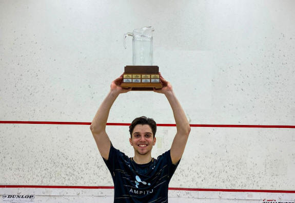 Charlie Lee with the Guilfoyle PSA Squash Classic title