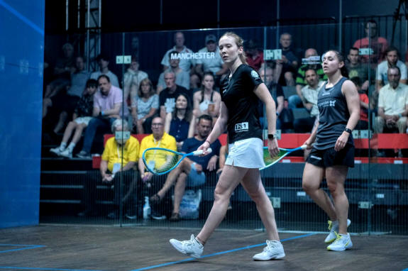 Lucy Turmel (left) and Lucy Beecroft (right) in action in the British National Championships in 2022