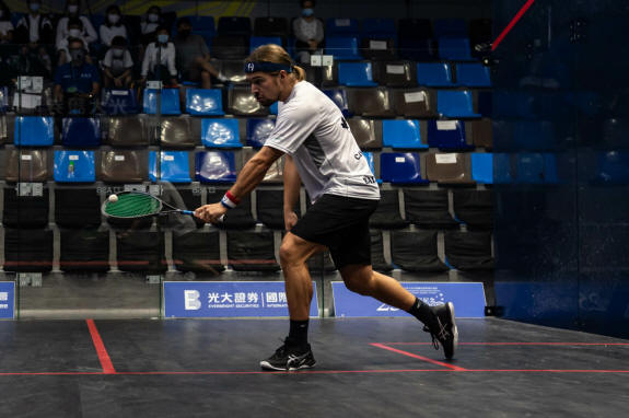 David Baillargeon in action at the Hong Kong Open