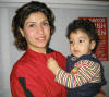 Champion Salma Shabana with her son Marwen