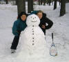 Tegwen Malik (Wal) and Frania Gillen-Buhert (Sco) lost their matches against Mr Snowman (Fin) ...