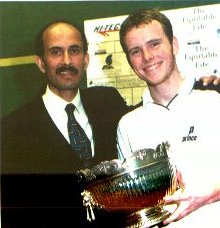 Peter Nicol with the trophy ...