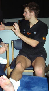 Beachill's ankle problems started in Antwerp ...