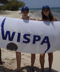Time off for Sabine & Natalie on Lime Cay island beach